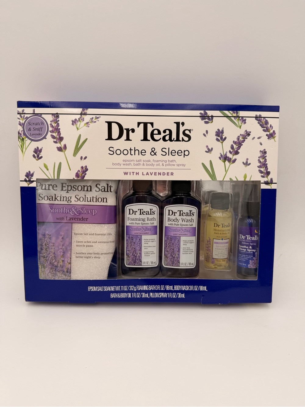 Dr Teal's Soothe & Sleep Lavender Bath Soak & Body Care Gift Set